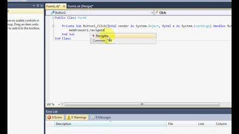 Make a Basic Webbrowser in Visual Basic 2010