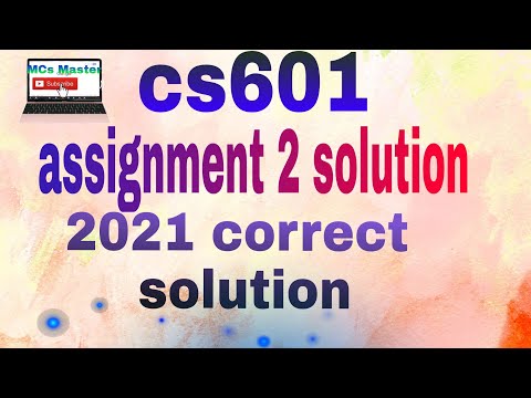 cs601 assignment 2 solution 2021 |with correct solution file