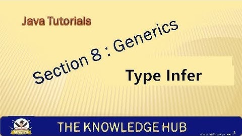 JAVA 8.7 | TYPE INFER AND MORE ABOUT BOUNDED TYPE PARAMETERS |GENERICS| JAVA TUTORIALS