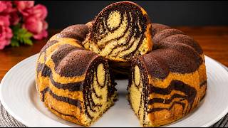 Soft & Delicious Marble Cake | Easy zebra Cake Recipe for Beginners screenshot 2