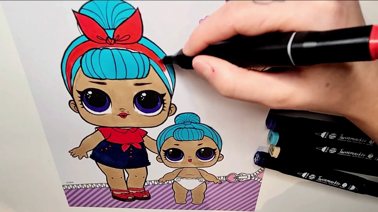 apprend a colorier et dessiner les poupée lol - YouTube