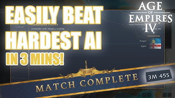 How to beat the Hardest AI in 3 mins in Age of Empires 4 as any Civ (AoE4)