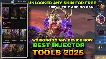 BEST INJECTOR 2025 | FREE FRANCO LEGEND SKIN LATEST 100% AND MORE LEGIT NO BAN | MOBILE LEGENDS