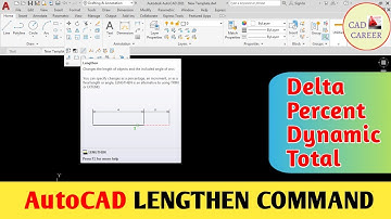 Lengthen Command in AutoCAD | 4 Method | CAD CAREER