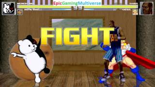 Power Girl And Shaq VS Monokuma The Evil Teddy Bear & Annoying Orange In A MUGEN Match / Battle