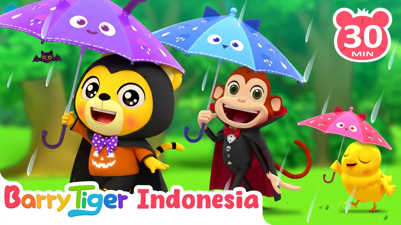 Rain Rain Go Away 👻 Lagu Halloween Barry yang Seru! | Lagu Hewan & Lagu Anak | BarryTiger