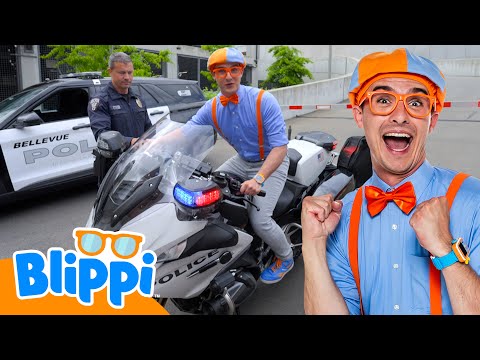 Blippi Meets Heroes at the Police Department! 🚓 | Learning for Kids! | Blippi Educational Videos