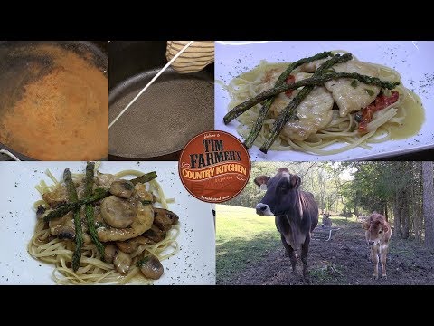 How to Clean Old/Rusted Cast Iron, Lobster Mushrooms and Italian Pasta (#631)