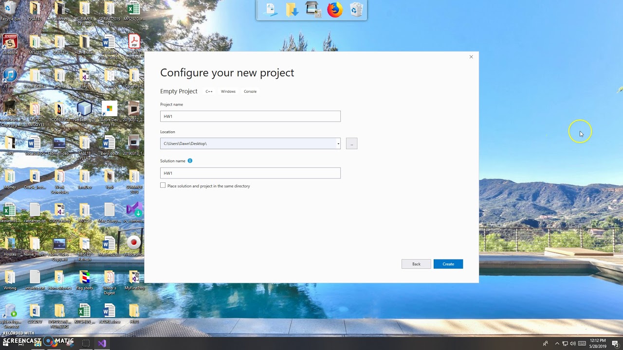 Creating a New Project in Visual Studio - YouTube