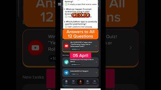 CEX.IO Quiz Answers Today - 05 April | CEX.IO Airdrop | 100% Correct! Claim Free Crypto Instantly! 🚀