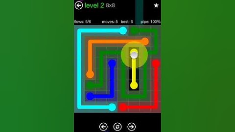 Flow Free 8X8 level 2 Green Pack walkthrough