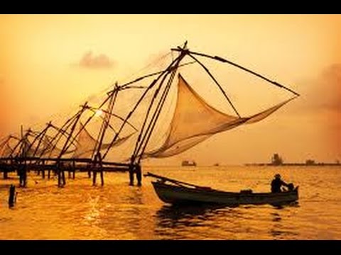 Chinese fishing net Fort Kochi (Cheena Vala) ,Shore Operated lift nets