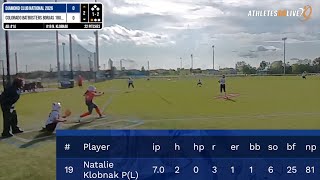 2025 Team 1 Elite Club Invite | Natalie Klobnak | 2026 LHP | Pitching Highlights screenshot 5