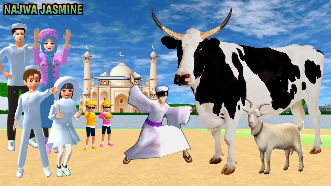 Yuta Mio Atom Atam Beli Kambing Kurban | Kak Sakura Beli Sapi Kurban Raksasa. Sapinya Mengamuk.😱