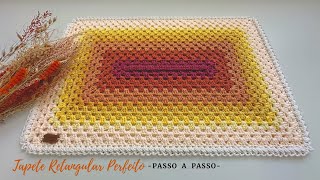 TAPETE RETANGULAR PERFEITO/Tapete em crochê, aula por Mirian Artes em Crochê