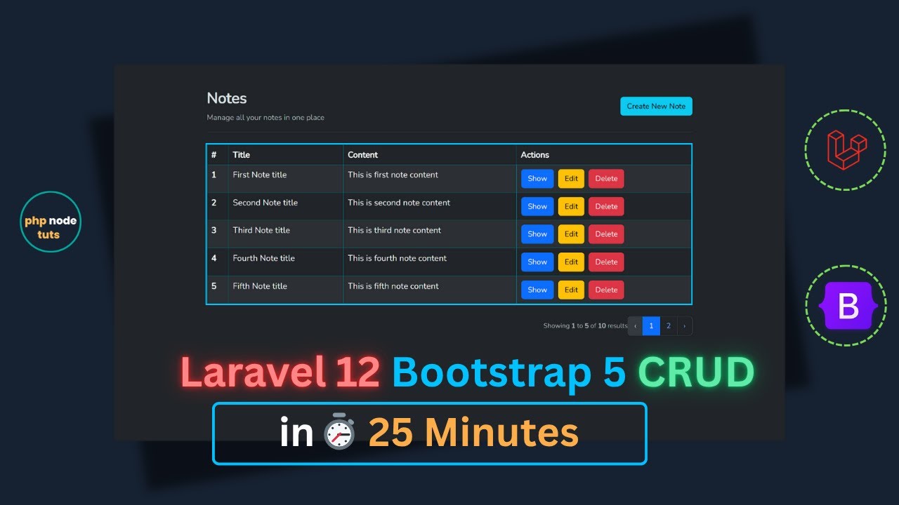 😱Build a Full CRUD System with Laravel 12 & Bootstrap 5 in 25 Minutes | Laravel 12 Bootstrap 5 CRUD