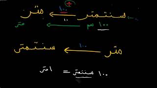 التحويل من سنتمتر الى متر | تحويل   من المتر الى سم