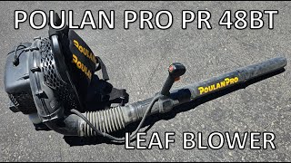 Poulan Pro PR 48BT Leaf Blower Demo and Review