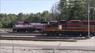MBTA Middleboro Extra and Mass Coastal action in Middleboro, MA - 4/1/2025