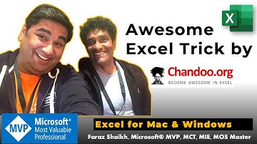 🔮 Excel Trick By Chandoo with Faraz Shaikh - ExcelExciting.com