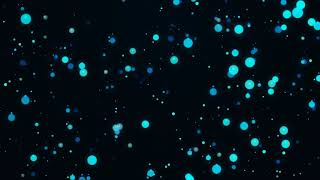 Футаж HD. Синие пузыри летят вверх - на черном фоне