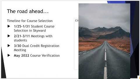 Skyward Course Selection Instructions for Advisory 1 25 22