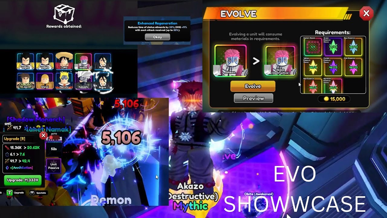 Evo AKAZA showcase | Anime vanguards - YouTube