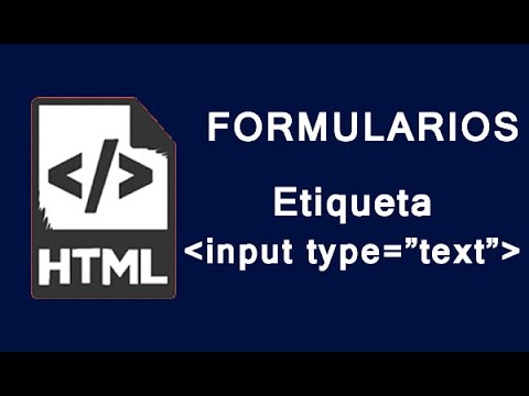 input type text  Update New  Formularios HTML | Etiqueta input type text