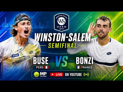 [🔴LIVE] Buse vs Bonzi | Semifinals | ATP Winston-Salem 2026 Live Score &amp; Match Stats