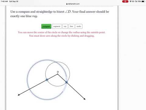 Angle Bisector Construction on Deltamath