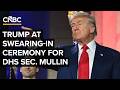 LIVE: Trump participates in a swearing-in ceremony for DHS Secretary Markwayne Mullin — 3/24/2026