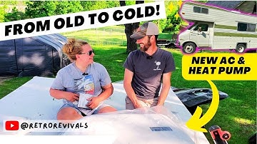 1976 RV Renovation - A/C Install - Easy Peasy DIY RecPro 🥶 air conditioner with 🥵 heat pump