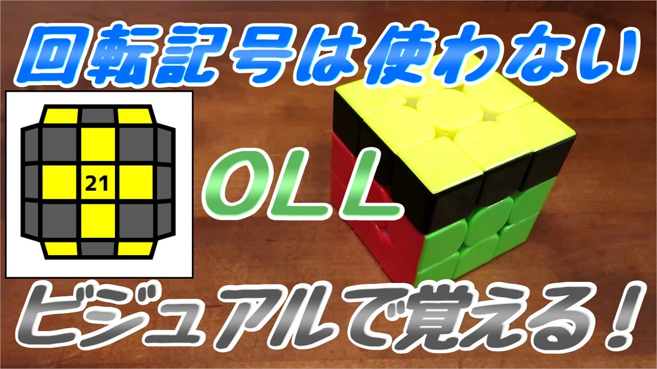 OLL】21番のそろえかたをおぼえるコツ【意地でも回転記号を使わ