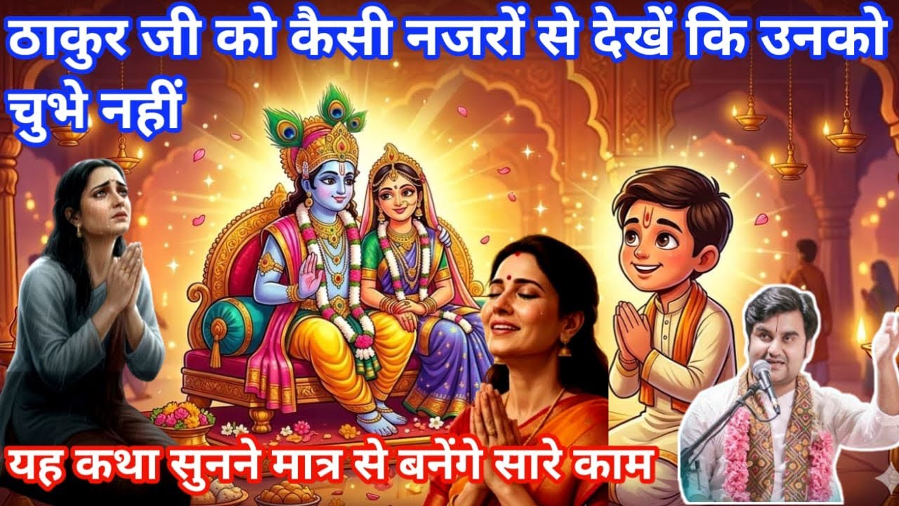 ठाकुर जी को कैसी नजरो से देखे की उनको चुभे नहीं सुनिए इस कथा #indreshji #bhagwatkatha #bhaktipath 