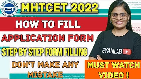 🛑 MHTCET 2022 | How to Fill Application Form | Step by step Form filling | Don
