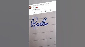 Radha beautiful name write in cursive writing #cursive#writing#beautiful#handwriting#shorts#clip#