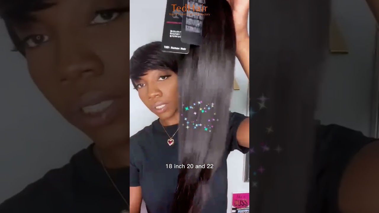 18inch 20 inch and 22inch bundles, cuticles are aligned, no mixed white hair