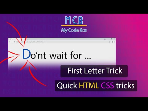 How to change the First Letter of paragraph | Quick CSS trick