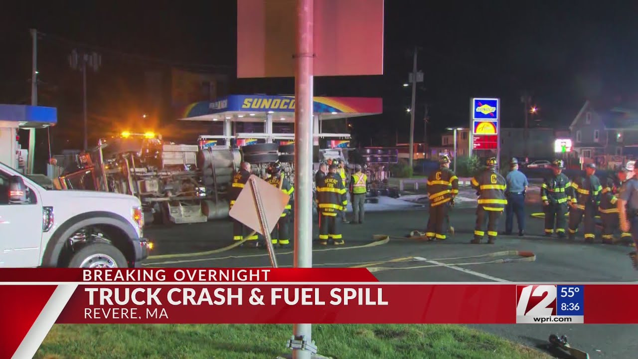 Tanker truck rolls over, spills 10K gallons of fuel onto Massachusetts ...