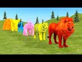 Long Slide game 7 Elephant Gorilla Buffalo Hippopotamus Tiger 3d Animal Game Funny 3d Animals 7