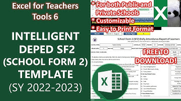 INTELLIGENT DEPED SCHOOL FORM 2 (SF2) TEMPLATE SY 2022-2023 | Excel for Teachers | Carlo Excels