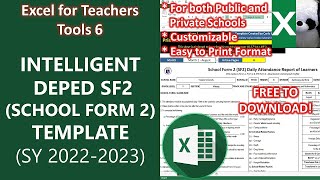 INTELLIGENT DEPED SCHOOL FORM 2 (SF2) TEMPLATE SY 2022-2023 | Excel for Teachers | Carlo Excels screenshot 2