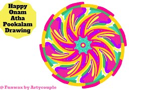 Flower Rangoli | Happy Diwali Rangoli designs | Drawing Draw Mandala screenshot 1