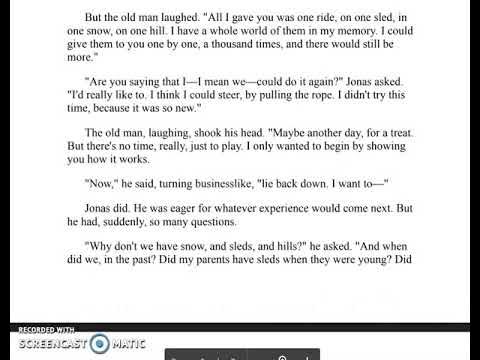 The Giver Ch 11 - YouTube