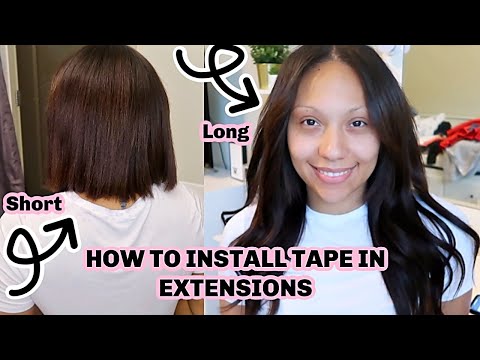COMMENT POSTULER TAPE DANS EXTENSIONS À LA MAISON 2020 FT Sassina cheveux