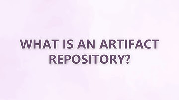 What is an artifact repository? (2 SOLUTIONS!!)