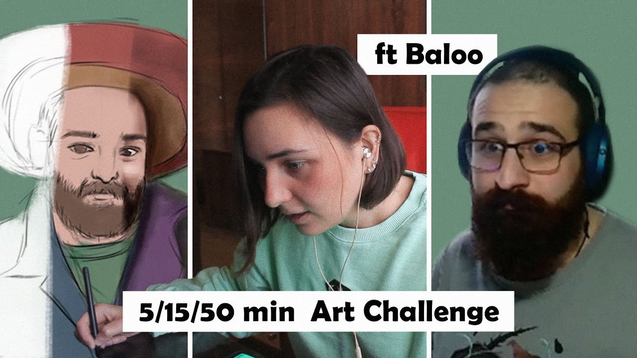 5/15/50 min Art Challenge || ft. Baloo's Sketchbook