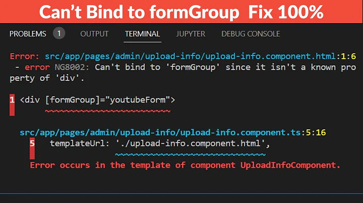 Can't bind to 'formGroup' since it isn't a known property of 'div' ngtsc(-998002) - DayDayNews