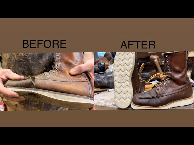 Busk Dykker form Red Wing #877 Moc toe total makeover!Step by step process! From almost  trash to almost new! - YouTube