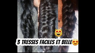 3ضفائر أمامية للشعر(افعليها بنفسك)Tresse facile et Belle ‍️braids hairstyle